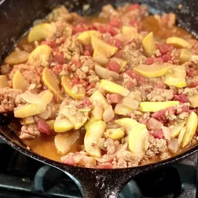 Cacarola de Squash Tex-Mex com Rotel &