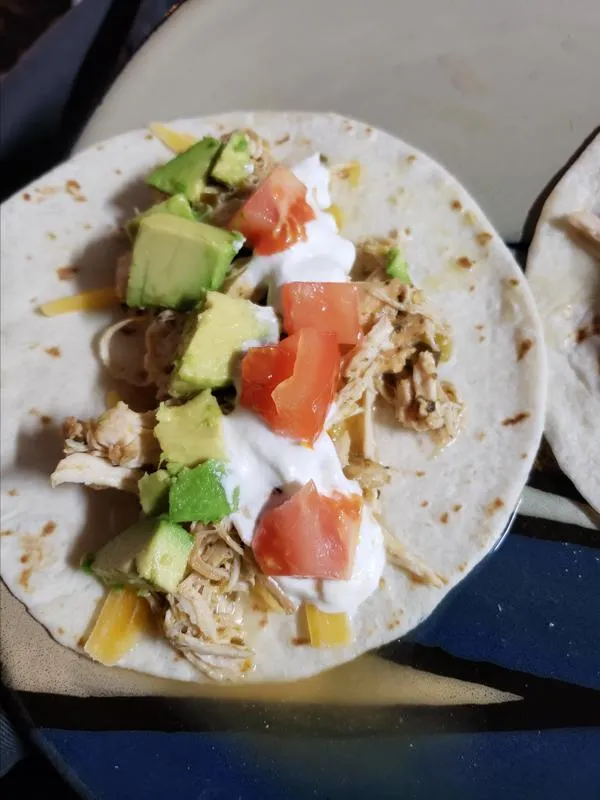Carnitas de frango de cozimento lento