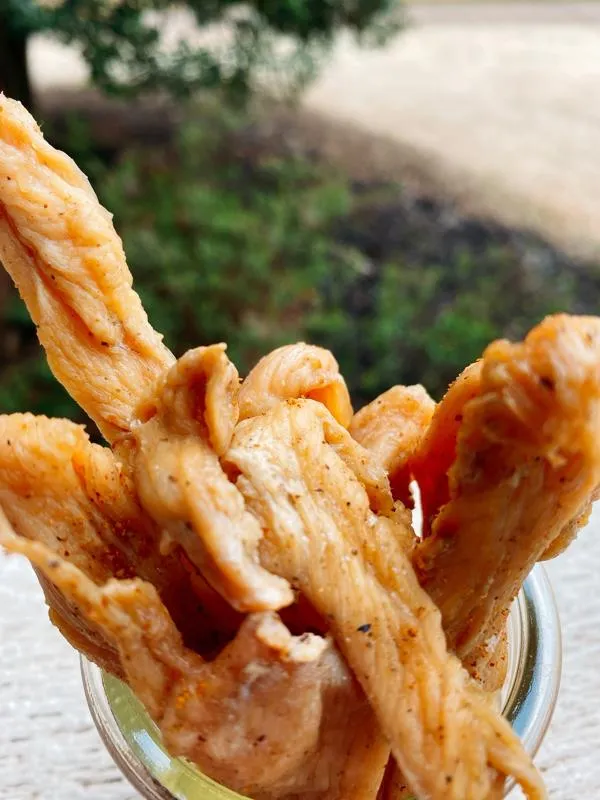 Fritadeira picante de frango no ar