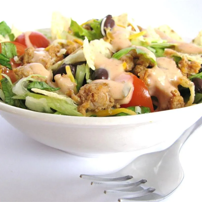 Salada de Taco de Peru Fácil da Vovó