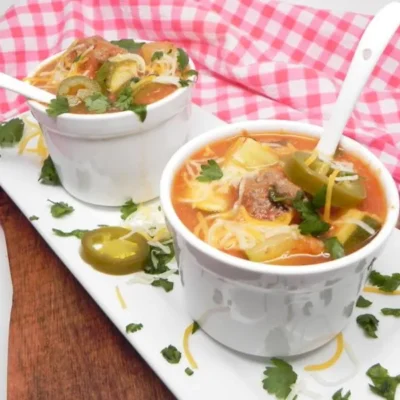 Sopa Mexicana de Almôndega e Chipotle (Sopa de Albondigas y Chipotle)
