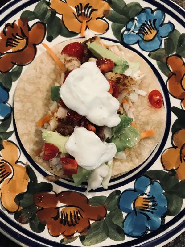 Tacos de Bacalhau Assado