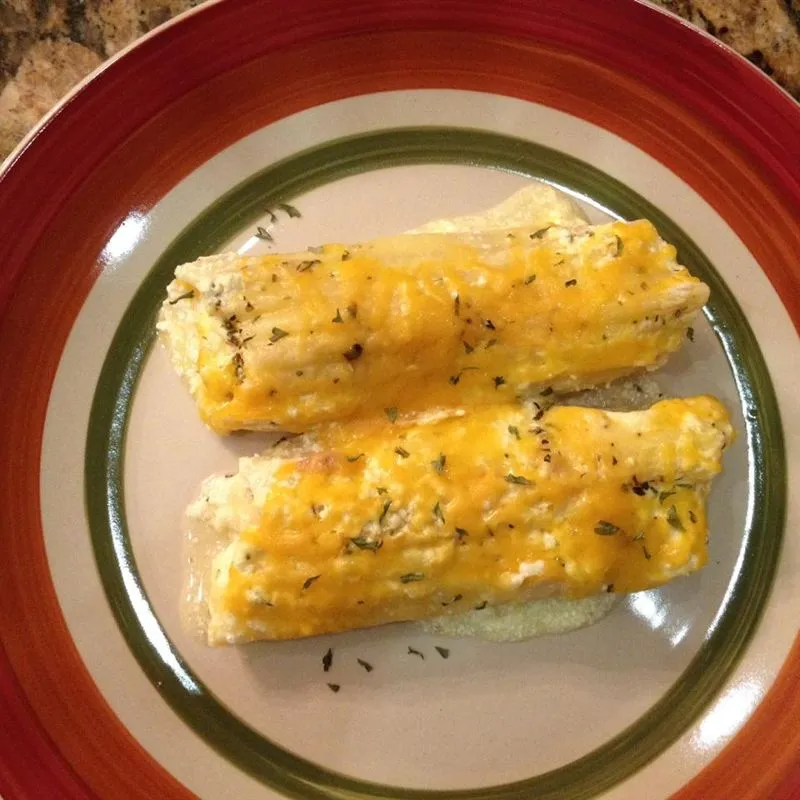 Atalho de frango manicotti