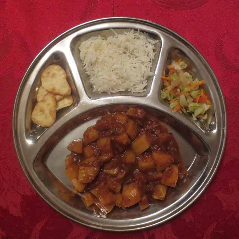 Batata (e vegetais) Bhaji da tia Geeta