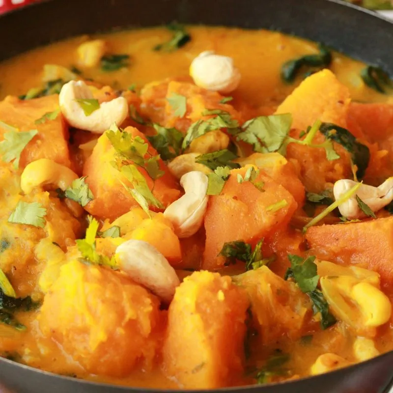 Curry de abóbora ao estilo indiano fácil