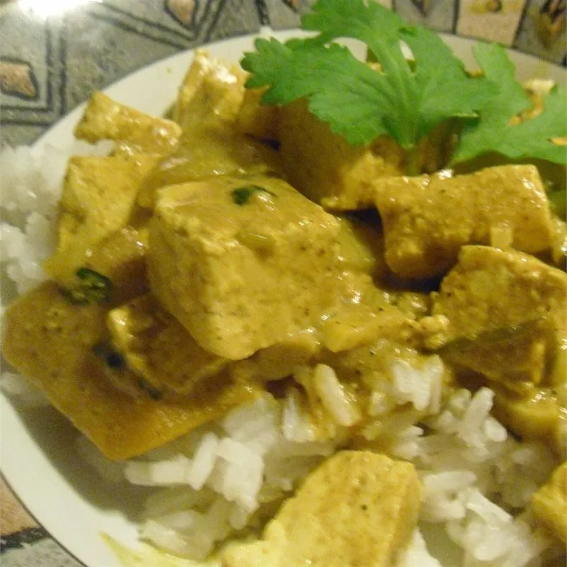 Indian Hot Curried Mangos com Tofu