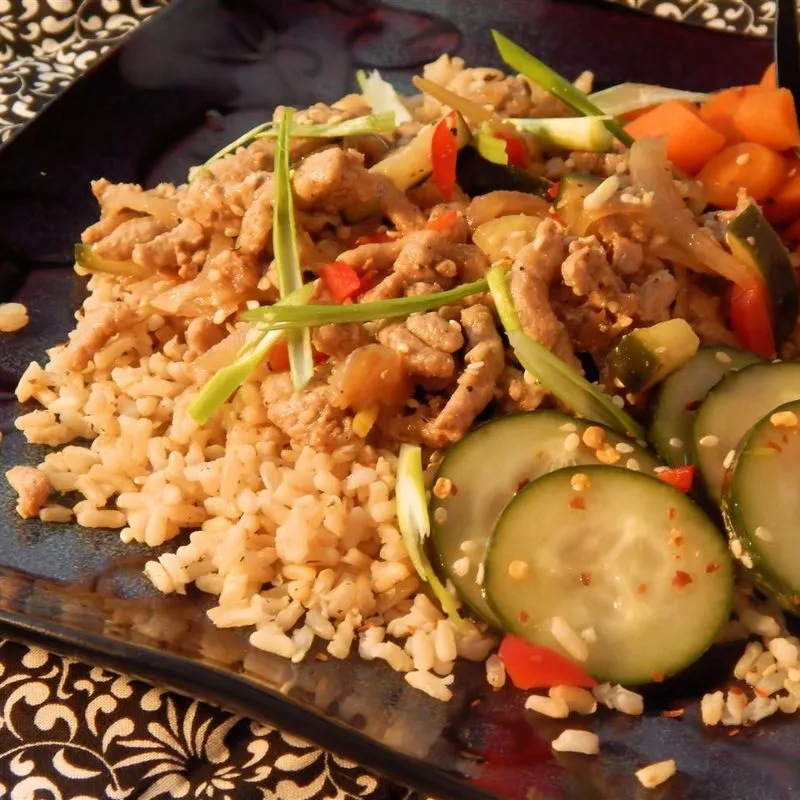 Carne de porco moída de Taiwan e pepino em conserva