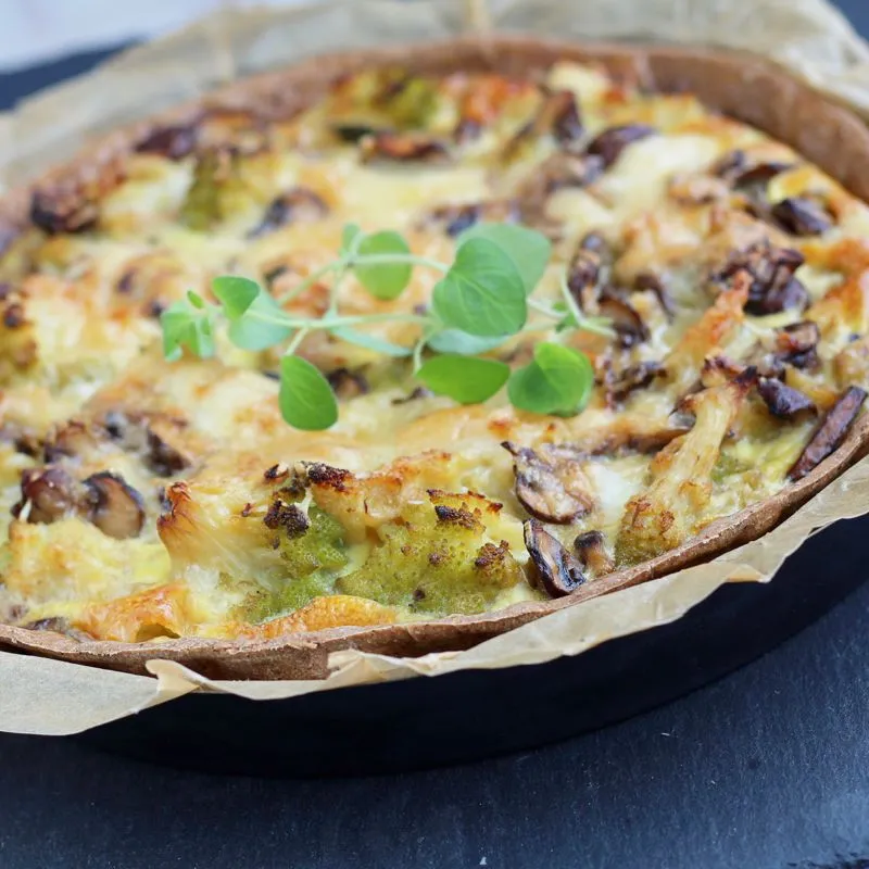 Quiche au Chou Romanesco (Romanesco e Quiche de Cogumelos)