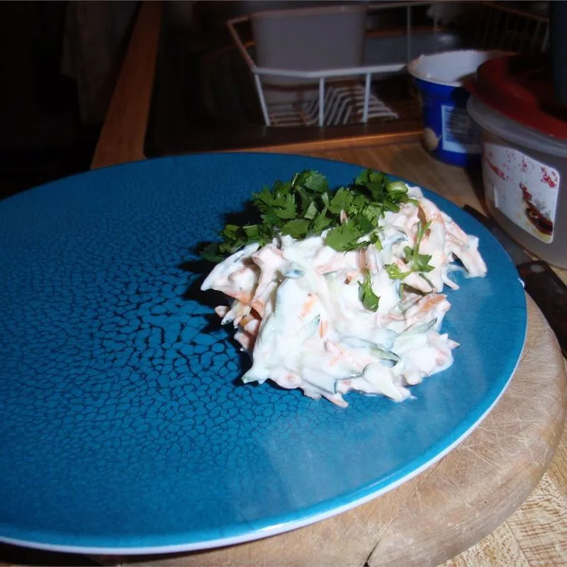 Salada de Cenoura com Pepino (Raita)