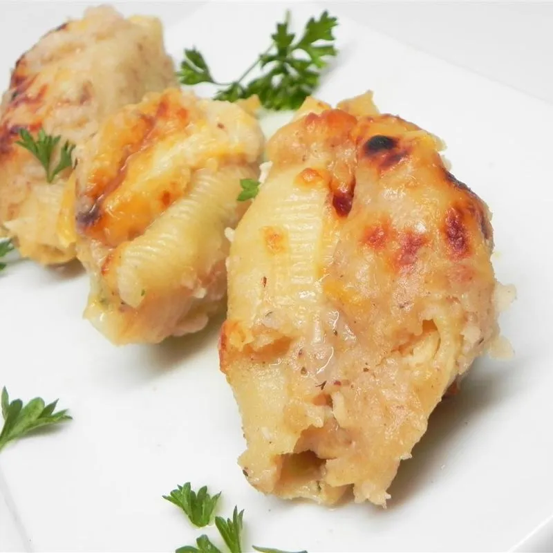 Conchas Recheadas de Ação de Graças