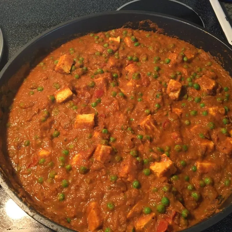 Matar Paneer Vegetariano