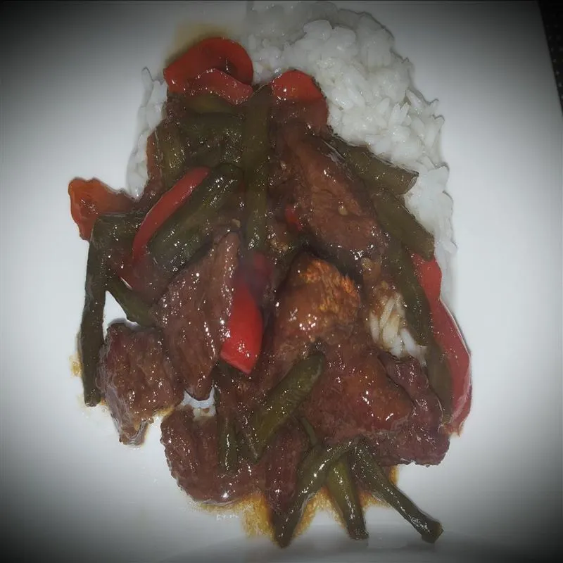 Carne Szechuan com Feijão Verde e Pimentão Vermelho