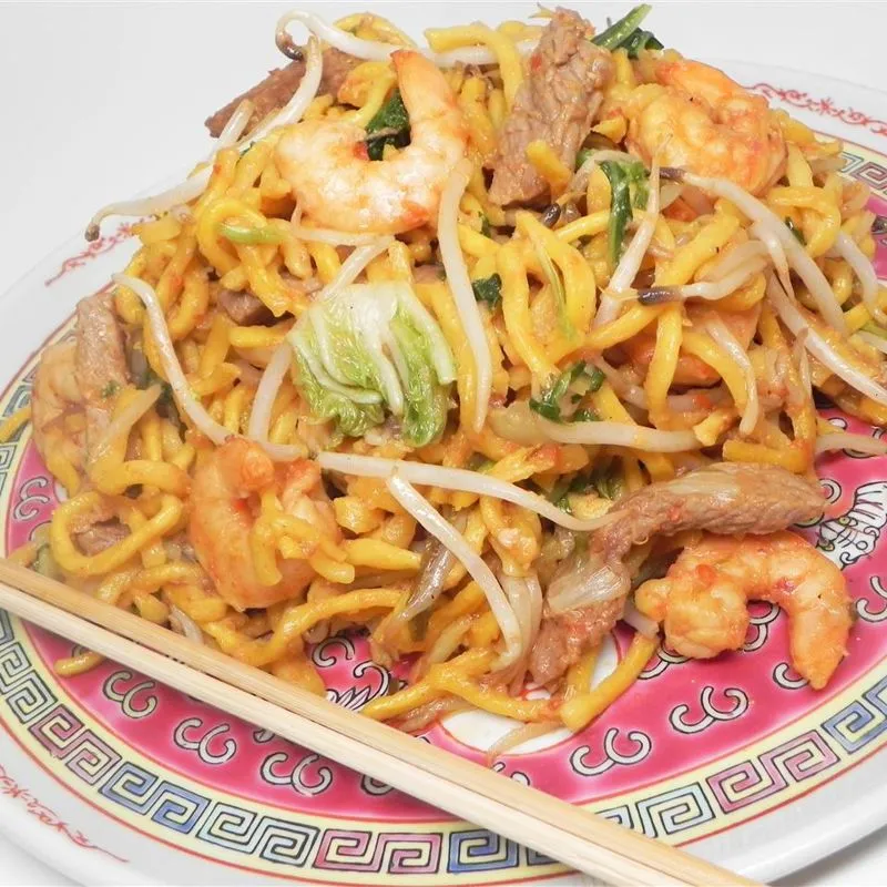 Macarrão Frito Picante Estilo Cingapura