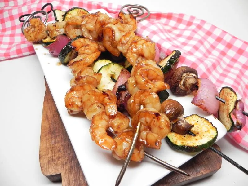 Camarão Grelhado Teriyaki