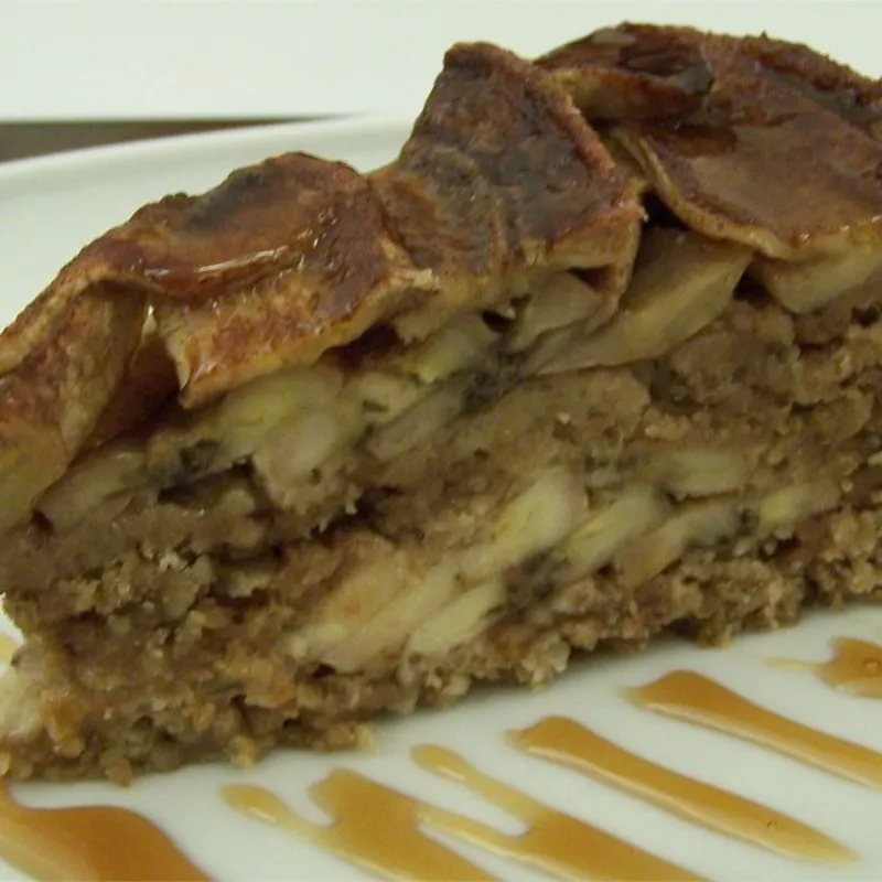 Torta de banana integral brasileira