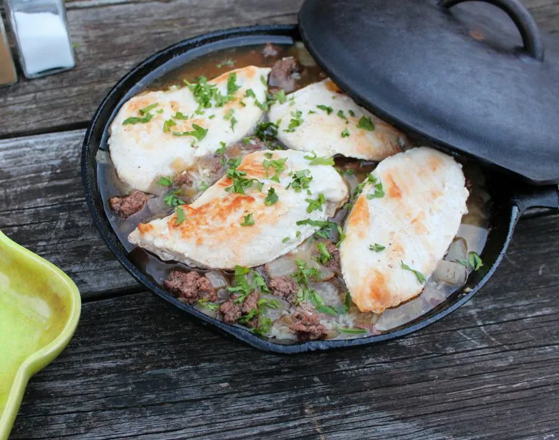 Arroz e frango libanês