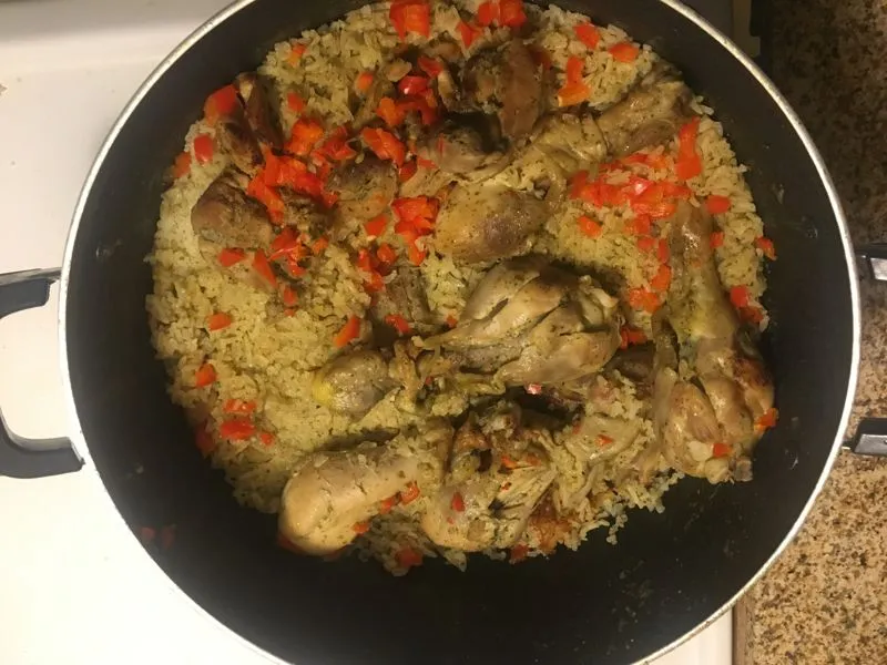 Arroz peruano de um só pote com Pollo