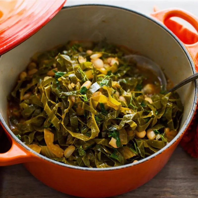 Collard Verdes Estilo Liberiano