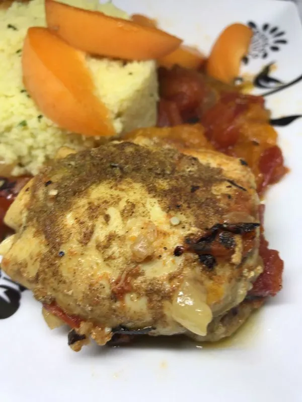 Instant Pot & Tagine de frango com damasco