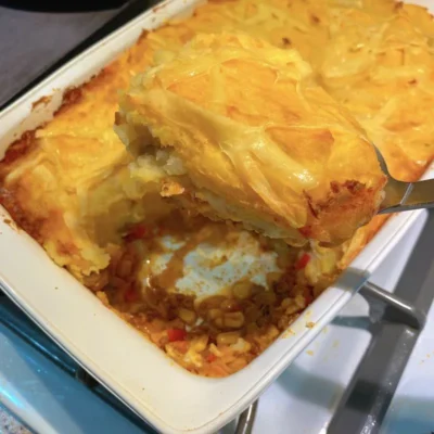 Torta de pastor de inspiração mexicana