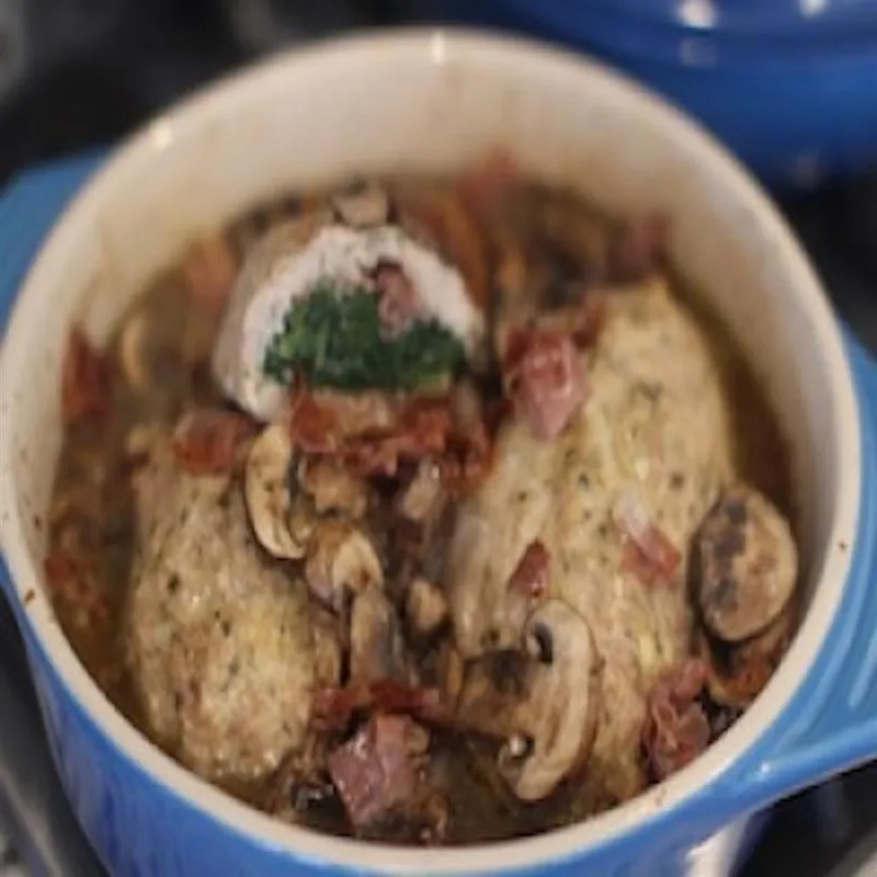 Bolo De Carne De Frango Saltimbocca