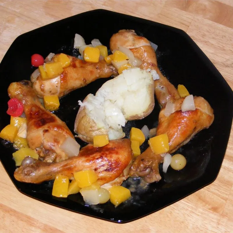 Frango Maçã e Laranja