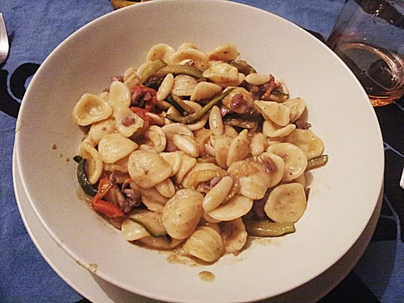 Macarrão com Seppioline e Abobrinha alla Julienne (Macarrão de Abobrinha e Calamari)