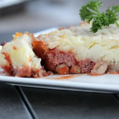 Hash de carne de milho assado