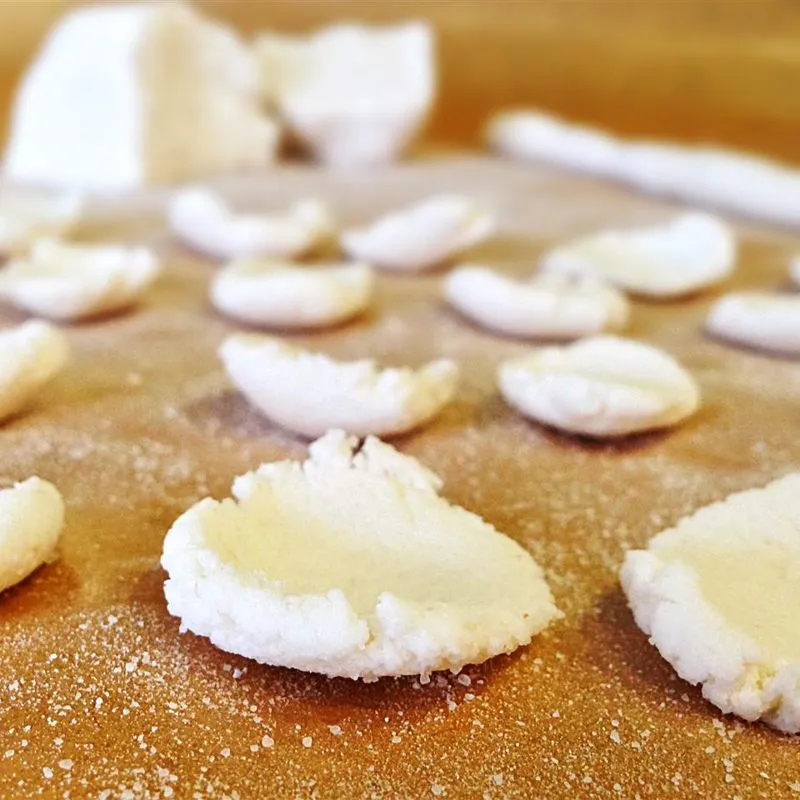 Orecchiette caseiro sem glúten com sêmola de arroz
