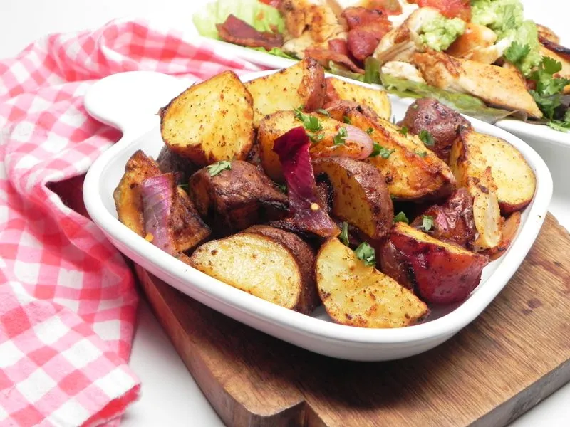 Batatas vermelhas da fogueira de Karen