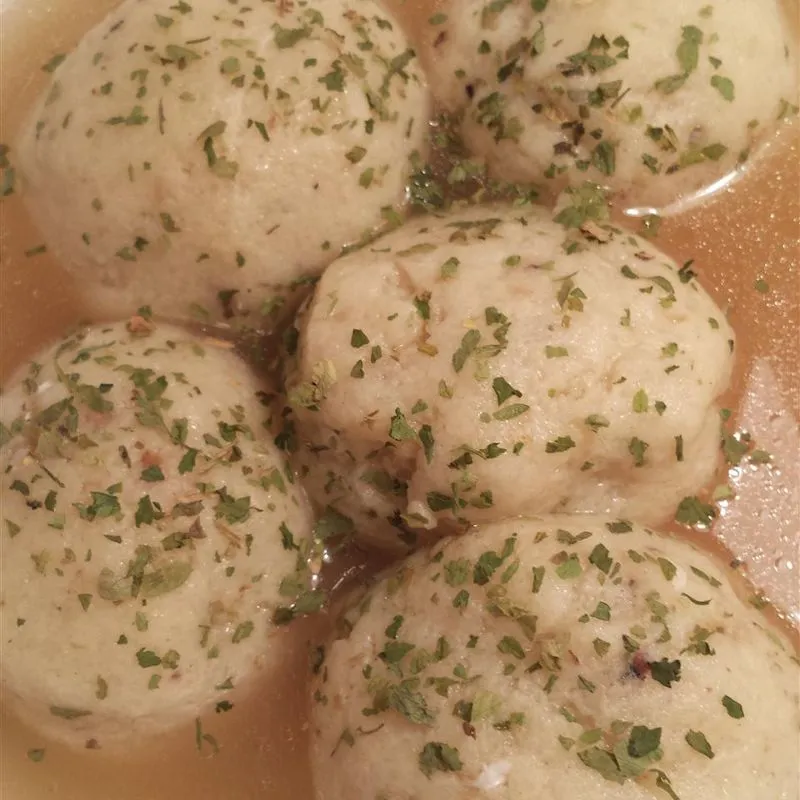 Bolas de matzo fofas