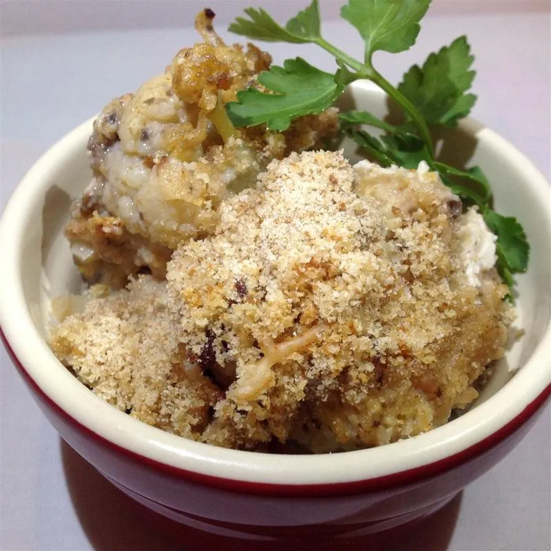 Bacon, Alho, Parmesão, Couve-flor, Caçarola