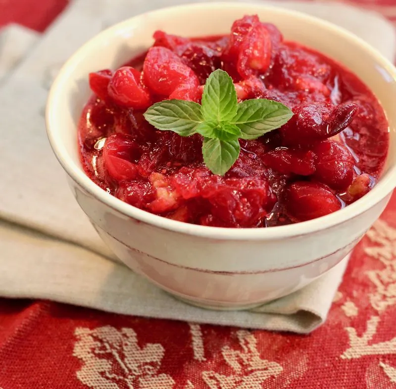 Molho de cranberry nozes