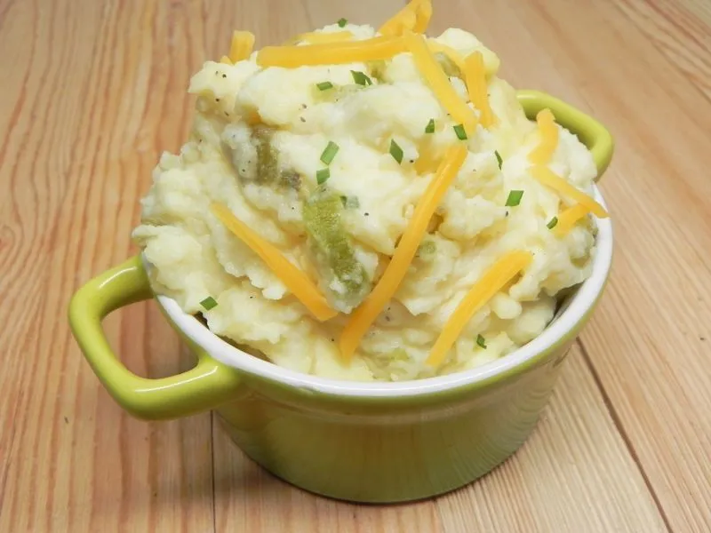Purê de batata verde