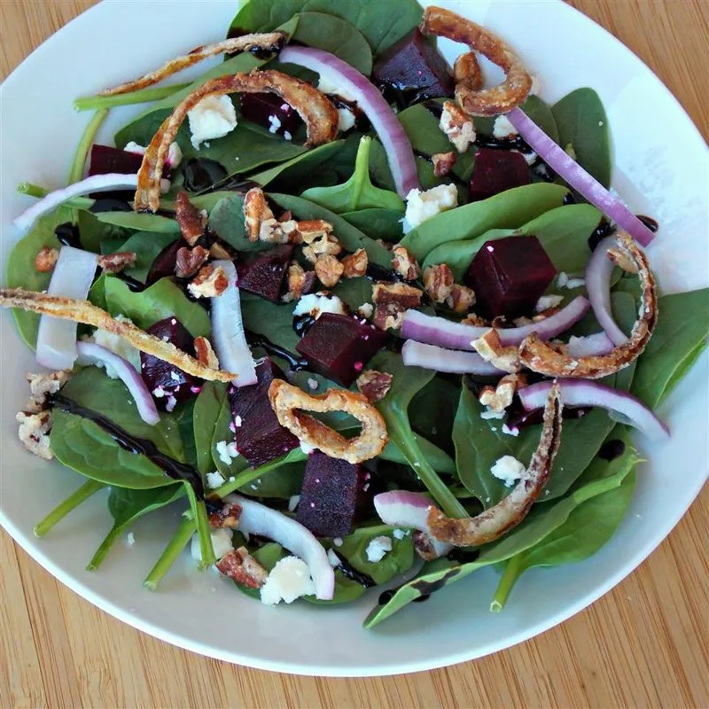 Salada de Espinafre e Beterraba