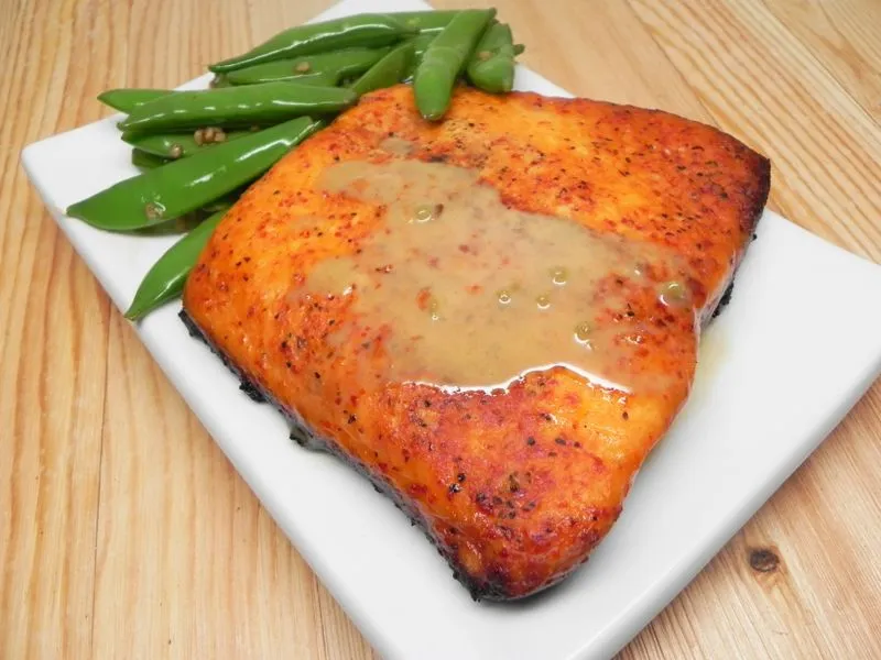 Salmão com Marinada de Soja de Bordo