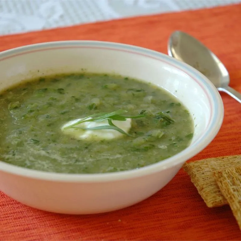 Sopa de Alface e Estragão