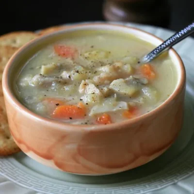 Sopa de moluscos de couve-flor (baixas calorias)
