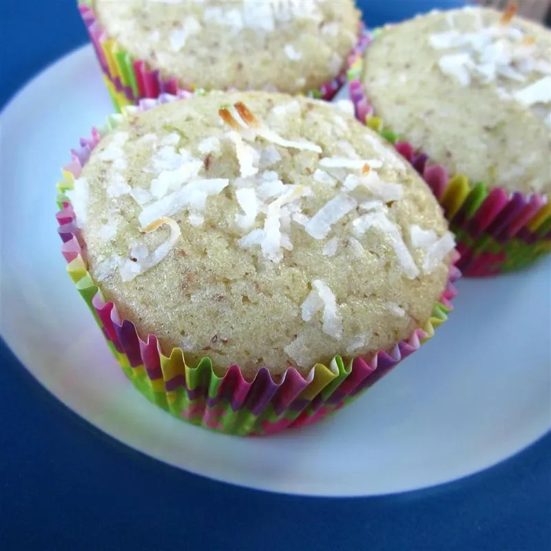 Limão do Texas nos Muffins de Coco